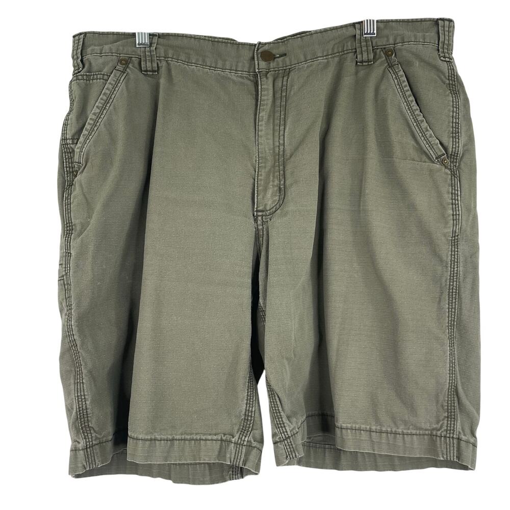 Carhartt Relaxed Fit Green Men's Cargo Work Shorts Ripstop Fabric Size 40